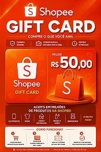 Vale Presente Shopee R$ 50,00 - Envio Digital Imediato e Seguro