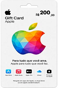 Apple Gift Card R$ 200,00 - Cartão Presente Digital