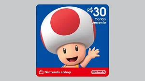 Cartão Presente Nintendo eShop R$ 30,00 - Envio Imediato Playgamescard