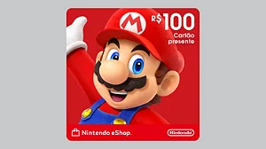 Cartão Presente Nintendo eShop R$ 100,00 - Envio Imediato Playgamescard
