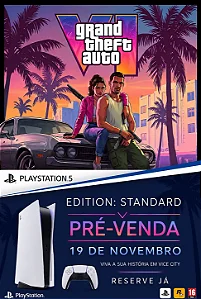 GTA 6 Edição Standard PS5 - Código Digital PlayStation Store