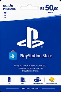 Gift Card PlayStation Store R$ 50,00 - Cartão Presente Brasil