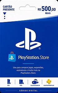Gift Card PlayStation Store R$ 500,00 - Cartão Presente Brasil