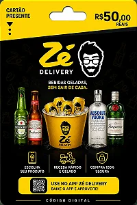 Gift Card Zé Delivery R$ 50,00 - Vale Presente Digital
