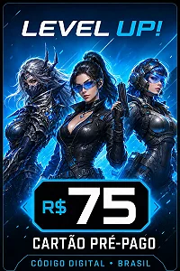 Cartão Pré-Pago Level Up R$ 75 - Código Digital Brasil