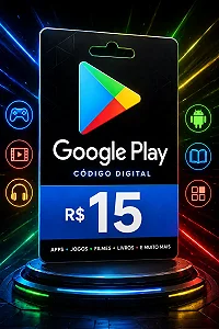 Gift Card Google Play R$ 15 Brasil - Código Digital