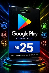 Gift Card Google Play R$ 25 - Código Digital