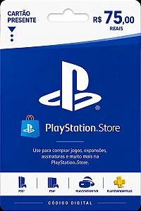 Gift Card PlayStation Store R$ 75 - Cartão Presente Brasil