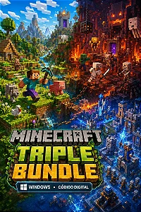 Minecraft Triple Bundle para Windows + 1020 Minecoins - Código Digital