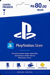 Gift Card PlayStation Store R$ 80 - Cartão Presente Brasil