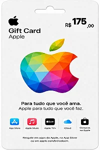 Apple Gift Card R$ 175,00 - Cartão Presente Digital