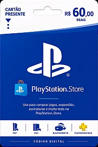 Gift Card PlayStation Store R$ 60 - Código Digital