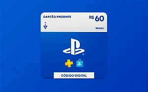 Gift Card PlayStation Store R$ 60 - Código Digital