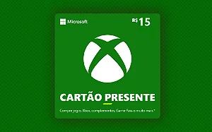 Gift Card Xbox R$ 15,00 - Código Digital - Envio Imediato
