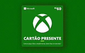 Gift Card Xbox R$ 60,00 - Código Digital Original - Envio Rápido