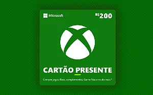 Gift Card Xbox R$ 200,00 - Código Digital Original - Envio Imediato
