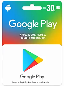 Gift Card Google Play R$ 30 - Código Digital