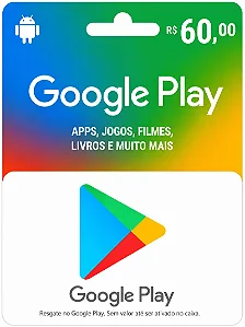 Gift Card Google Play R$ 60 - Código Digital