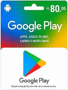 Gift Card Google Play R$ 80 - Código Digital