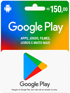 Gift Card Google Play R$ 150 - Código Digital