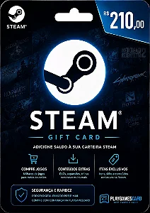 Gift Card Steam R$ 210,00 - Envio Digital