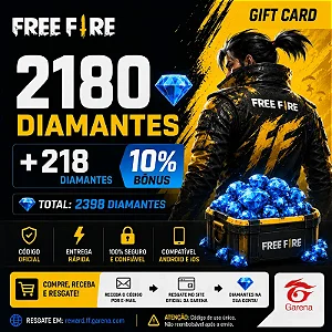 Recarga Free Fire 2180 Diamantes Código Digital - Envio Imediato