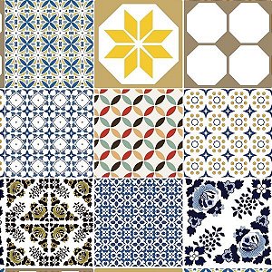 Papel Adesivo Azulejo Ladrilhos-12