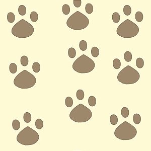 Papel De Parede Adesivo Animais - Patas Gato Cachorro Pet Preto/Branco -  Sala - Ambientes