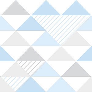 Papel Adesivo Geométrico Triangulo Degrade azul Listrado