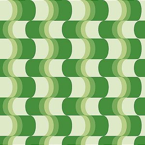 Papel Adesivo Geométrico Curvas Verde