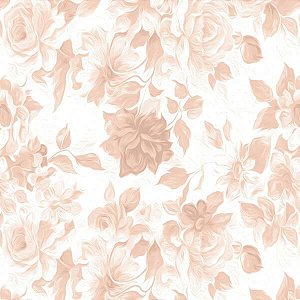 Papel Adesivo Floral Branco e Rosa