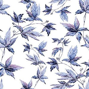 Papel Adesivo Floral Azul 03