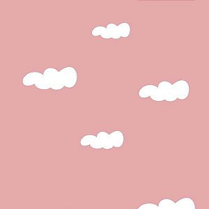 Papel Adesivo Infantil Nuvens Fundo Rosa 01