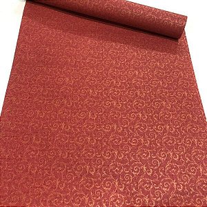 Papel de Parede Arabesco Marsala.