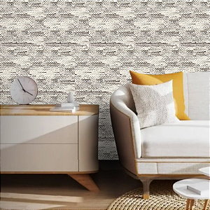 Papel de Parede Importado Animal Print Preto e Cinza Rolo com 10 Metros