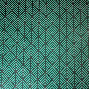 Papel de Parede Importado Geométrico Verde 10 Metros