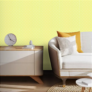 Papel de Parede Importado Amarelo Florzinha 10 Metros
