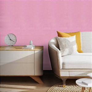 Papel de Parede Importado Texturizado Rosa Bebê 10 Metros