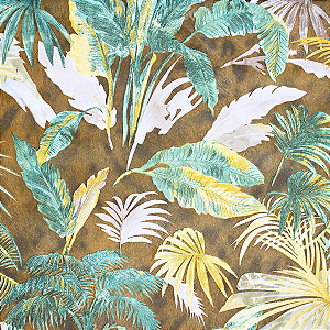 Papel de Parede Folhagem fundo Marrom Escuro 10 Metros