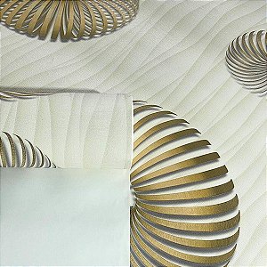 Papel de Parede Espiral Luxo 15 Metros Lavável Linha Coreana