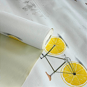 Papel de Parede Salada de Frutas Importado Luxo 15 Metros Lavável para Residencial e Comercial