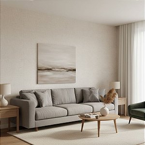 Papel de Parede Adesivo Linho Off White Com Textura Importado Vinílico Impermeável 5MX45CM