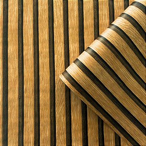 Papel de Parede Auto Adesivo Ripado Impermeável Vinílico Produto Importado 5MX45CM