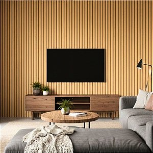 Papel de Parede Adesivo Ripado Madeira Brilhoso Vinílico Impermeável 5MX45CM