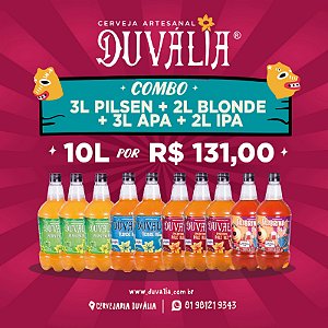 COMBO 10L: (3L PILSEN + 2L BLONDE + 3L APA + 2L IPA