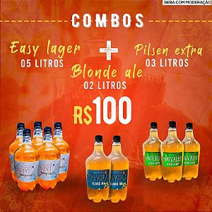 COMBO 5L EASY LAGER + 3L PILSEN EXTRA + 2L BLONDE ALE