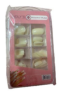 Unha Postiça Natural Pequena MU 100-10 100pcs - MEILY´S