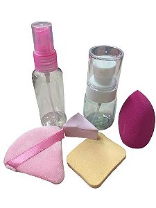 Kit 4 Esponjas + Spray e Pump