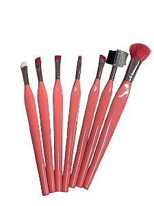 Kit 7 Pincéis Rosa