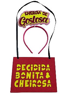 Kit Plaquinha e Arquinho Carnaval - Energia de Gostosa